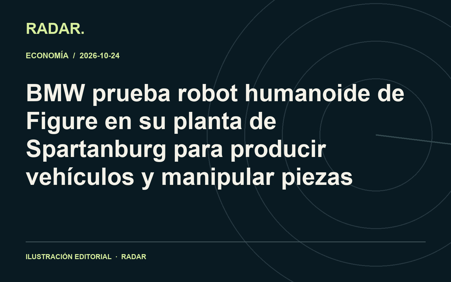 Ilustración editorial: BMW prueba robot humanoide de Figure en su planta de Spartanburg para producir vehículos y manipular piezas