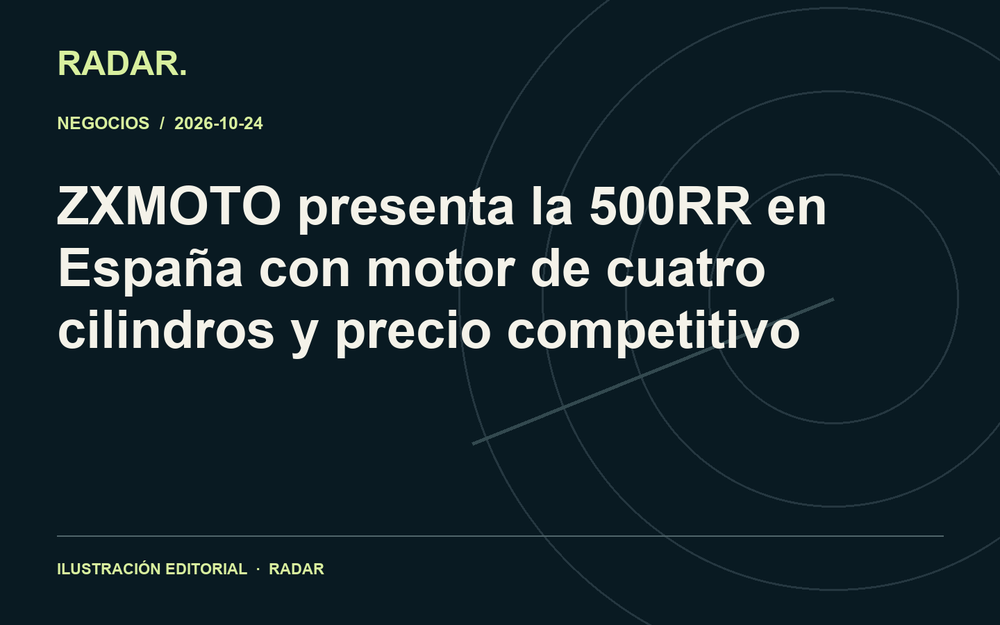 Ilustración editorial: ZXMOTO presenta la 500RR en España con motor de cuatro cilindros y precio competitivo